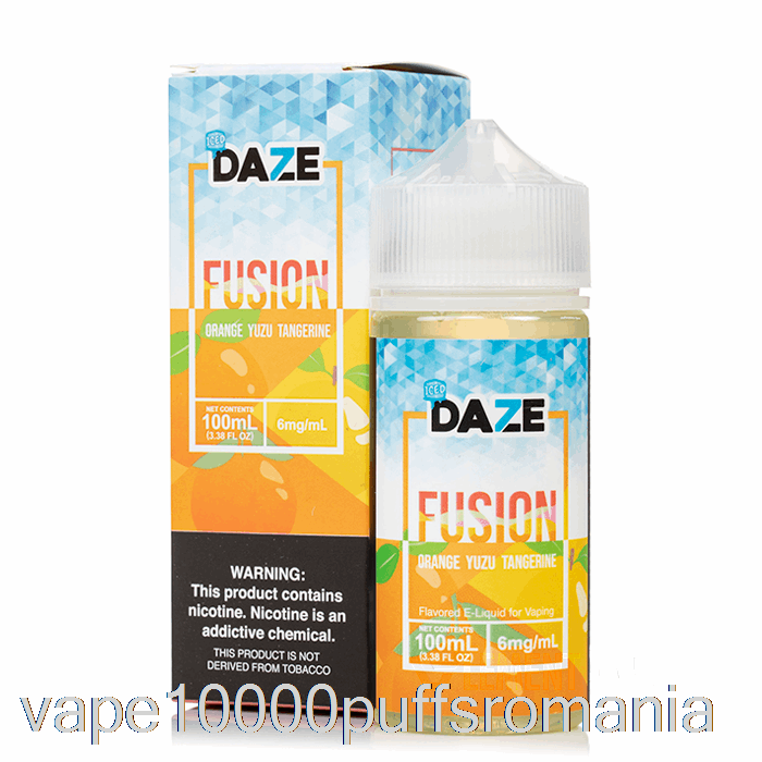 Vape Romania Iced Orange Yuzu Mandarine - 7 Daze Fusion - 100ml 3mg